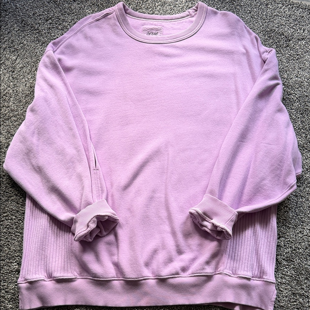 aerie Lavender Crewneck Sweater - Women's Pullover